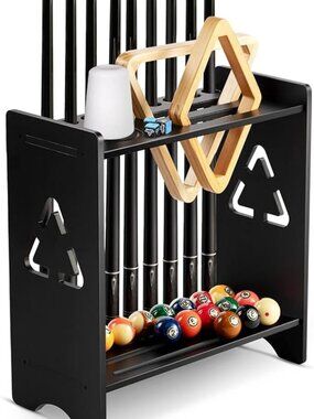 Pool Cue Stick Holder – Floor Stand Billiards Pool Cue Rack